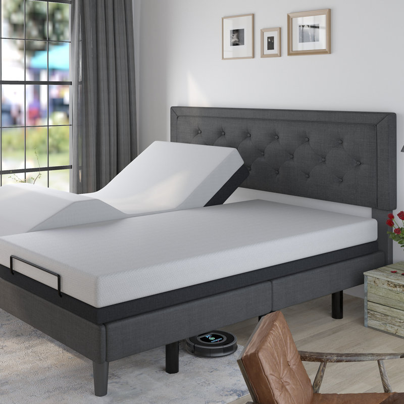 The Twillery Co.® Ahern Twin XL Upholstered Adjustable Bed with